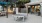 a table and chairs outside